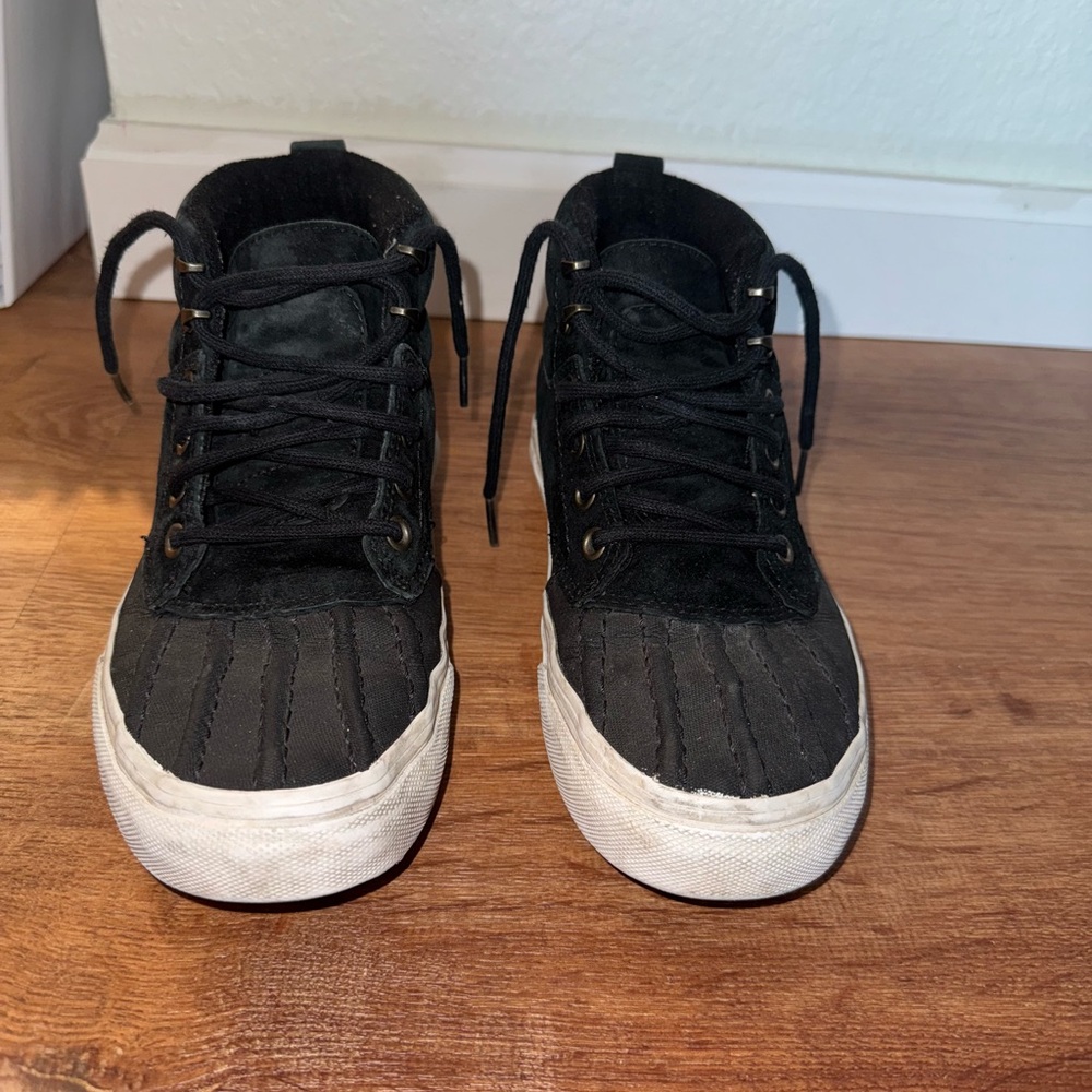 Vans Black and White Ankle Booties Classic Style